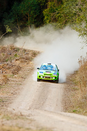 3;18-July-2009;Australia;Jimna;Matthew-Bailey;Mike-Bailey;Mitsubishi-Lancer-Evolution-IV;QLD;QRC;Queensland;Queensland-Rally-Championship;Sunshine-Coast;auto;dirt;dusty;gravel;motorsport;racing;special-stage;super-telephoto