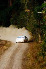 5;18-July-2009;Australia;Bob-McGowan;Ford-Falcon-XR8;Ian-Menzies;Jimna;QLD;QRC;Queensland;Queensland-Rally-Championship;Sunshine-Coast;auto;dirt;dusty;gravel;motorsport;racing;special-stage;super-telephoto