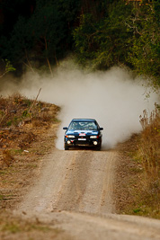 8;18-July-2009;Allan-Clunes;Australia;Gavin-Wieland;Jimna;Mazda-323-GTR;QLD;QRC;Queensland;Queensland-Rally-Championship;Sunshine-Coast;auto;dirt;dusty;gravel;motorsport;racing;special-stage;super-telephoto