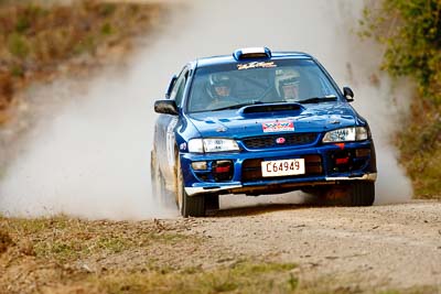 9;18-July-2009;Australia;Craig-Morrison;Jimna;Matthew-Linning;QLD;QRC;Queensland;Queensland-Rally-Championship;Subaru-Impreza-WRX;Sunshine-Coast;auto;dirt;dusty;gravel;motorsport;racing;special-stage;super-telephoto