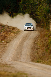 10;18-July-2009;Australia;Jimna;Lynnford-Stephenson;Mark-Neary;QLD;QRC;Queensland;Queensland-Rally-Championship;Subaru-Impreza-WRX;Sunshine-Coast;auto;dirt;dusty;gravel;motorsport;racing;special-stage;super-telephoto