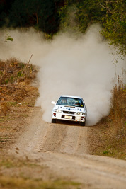 10;18-July-2009;Australia;Jimna;Lynnford-Stephenson;Mark-Neary;QLD;QRC;Queensland;Queensland-Rally-Championship;Subaru-Impreza-WRX;Sunshine-Coast;auto;dirt;dusty;gravel;motorsport;racing;special-stage;super-telephoto