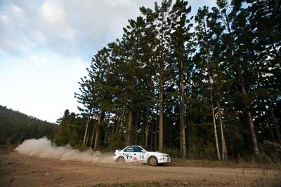 10;18-July-2009;Australia;Jimna;Lynnford-Stephenson;Mark-Neary;QLD;QRC;Queensland;Queensland-Rally-Championship;Subaru-Impreza-WRX;Sunshine-Coast;auto;dirt;dusty;gravel;landscape;motorsport;racing;scenery;sky;special-stage;trees;wide-angle