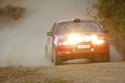 12;18-July-2009;Australia;Holden-Commodore-VS;Jamie-Macfarlane;Jimna;Larisa-Biggar;QLD;QRC;Queensland;Queensland-Rally-Championship;Sunshine-Coast;auto;dirt;dusty;gravel;motorsport;racing;special-stage;super-telephoto