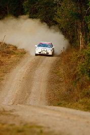 13;18-July-2009;Australia;Craig-Newell;Honda-Civic;Jimna;Linda-Newell;QLD;QRC;Queensland;Queensland-Rally-Championship;Sunshine-Coast;auto;dirt;dusty;gravel;motorsport;racing;special-stage;super-telephoto