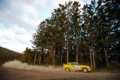 20;18-July-2009;Australia;Hyundai-Excel;Jimna;Justin-Sinclair;QLD;QRC;Queensland;Queensland-Rally-Championship;Rodney-Patman;Sunshine-Coast;afternoon;auto;dirt;dusty;gravel;landscape;motorsport;racing;scenery;sky;special-stage;trees;wide-angle