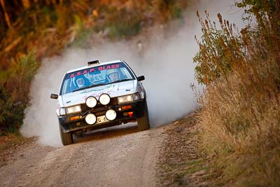 21;18-July-2009;Adam-Laney;Australia;Jimna;Nathan-Long;QLD;QRC;Queensland;Queensland-Rally-Championship;Sunshine-Coast;Topshot;Toyota-Sprinter;afternoon;auto;motorsport;racing;super-telephoto