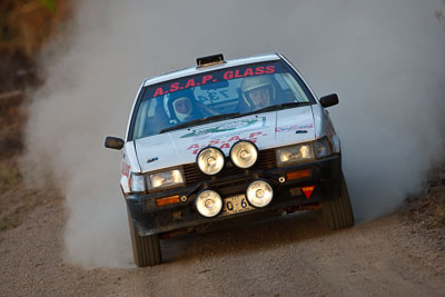 21;18-July-2009;Adam-Laney;Australia;Jimna;Nathan-Long;QLD;QRC;Queensland;Queensland-Rally-Championship;Sunshine-Coast;Toyota-Sprinter;afternoon;auto;motorsport;racing;super-telephoto