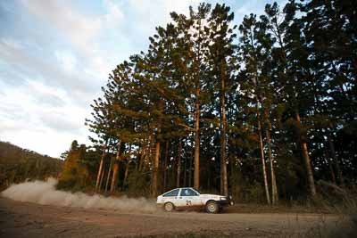 21;18-July-2009;Adam-Laney;Australia;Jimna;Nathan-Long;QLD;QRC;Queensland;Queensland-Rally-Championship;Sunshine-Coast;Toyota-Sprinter;afternoon;auto;landscape;motorsport;racing;scenery;sky;trees;wide-angle