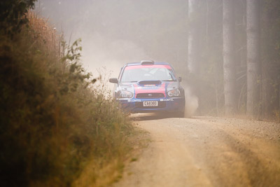 1;19-July-2009;Australia;Daniel-Willson;Jimna;Matthew-van-Tuinen;QLD;QRC;Queensland;Queensland-Rally-Championship;Subaru-Impreza-WRX-STI;Sunshine-Coast;auto;dirt;dusty;fog;gravel;motorsport;racing;special-stage;super-telephoto