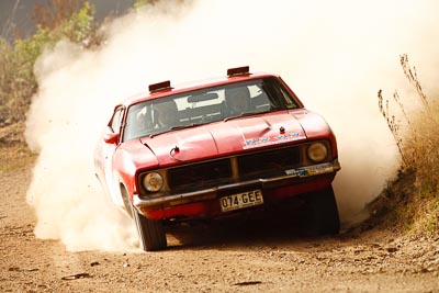 15;19-July-2009;Australia;Brad-Wedlock;Ford-Falcon-Tudor;Jimna;QLD;QRC;Queensland;Queensland-Rally-Championship;Sunshine-Coast;Viv-Gees;auto;dirt;dusty;gravel;motorsport;racing;special-stage;super-telephoto