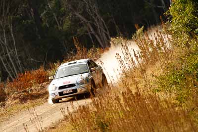 19;19-July-2009;Australia;Jimna;QLD;QRC;Queensland;Queensland-Rally-Championship;Subaru-Impreza;Sunshine-Coast;Tim-Charalambous;Tony-Best;auto;dirt;dusty;gravel;motorsport;racing;special-stage;super-telephoto