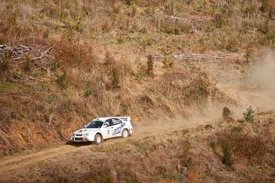 2;19-July-2009;Australia;Evo-6;Jimna;Kent-Lawrence;Mitsubishi-Lancer;Mitsubishi-Lancer-Evolution-VI;QLD;QRC;Queensland;Queensland-Rally-Championship;Stephen-Andrews;Sunshine-Coast;auto;motorsport;racing;special-stage;super-telephoto