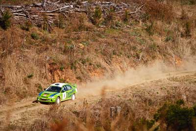 3;19-July-2009;Australia;Jimna;Matthew-Bailey;Mike-Bailey;Mitsubishi-Lancer-Evolution-IV;QLD;QRC;Queensland;Queensland-Rally-Championship;Sunshine-Coast;auto;motorsport;racing;special-stage;super-telephoto