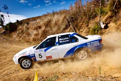 5;19-July-2009;Australia;Bob-McGowan;Ford-Falcon-XR8;Ian-Menzies;Jimna;QLD;QRC;Queensland;Queensland-Rally-Championship;Sunshine-Coast;auto;motorsport;racing;sky;special-stage;wide-angle