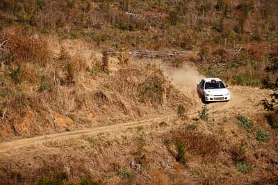 7;19-July-2009;Australia;David-Parkinson;Jimna;Mitsubishi-Lancer-Evolution-I;QLD;QRC;Queensland;Queensland-Rally-Championship;Sunshine-Coast;Tim-Erwin;auto;motorsport;racing;special-stage;super-telephoto