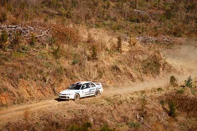 7;19-July-2009;Australia;David-Parkinson;Jimna;Mitsubishi-Lancer-Evolution-I;QLD;QRC;Queensland;Queensland-Rally-Championship;Sunshine-Coast;Tim-Erwin;auto;motorsport;racing;special-stage;super-telephoto