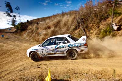 7;19-July-2009;Australia;David-Parkinson;Jimna;Mitsubishi-Lancer-Evolution-I;QLD;QRC;Queensland;Queensland-Rally-Championship;Sunshine-Coast;Tim-Erwin;auto;motion-blur;motorsport;racing;sky;special-stage;wide-angle