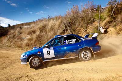 9;19-July-2009;Australia;Craig-Morrison;Jimna;Matthew-Linning;QLD;QRC;Queensland;Queensland-Rally-Championship;Subaru-Impreza-WRX;Sunshine-Coast;auto;motion-blur;motorsport;racing;sky;special-stage;wide-angle