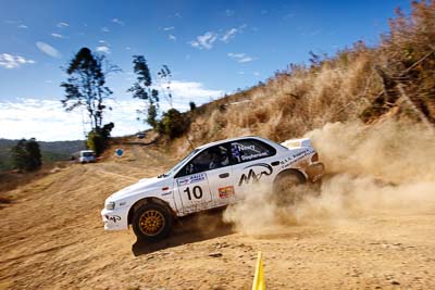 10;19-July-2009;Australia;Jimna;Lynnford-Stephenson;Mark-Neary;QLD;QRC;Queensland;Queensland-Rally-Championship;Subaru-Impreza-WRX;Sunshine-Coast;auto;motion-blur;motorsport;racing;sky;special-stage;wide-angle