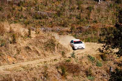 13;19-July-2009;Australia;Craig-Newell;Honda-Civic;Jimna;Linda-Newell;QLD;QRC;Queensland;Queensland-Rally-Championship;Sunshine-Coast;auto;motorsport;racing;special-stage;super-telephoto