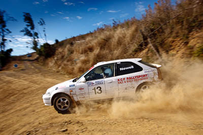 13;19-July-2009;Australia;Craig-Newell;Honda-Civic;Jimna;Linda-Newell;QLD;QRC;Queensland;Queensland-Rally-Championship;Sunshine-Coast;auto;motion-blur;motorsport;racing;sky;special-stage;wide-angle