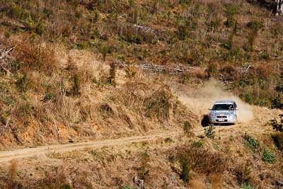 19;19-July-2009;Australia;Jimna;QLD;QRC;Queensland;Queensland-Rally-Championship;Subaru-Impreza;Sunshine-Coast;Tim-Charalambous;Tony-Best;auto;motorsport;racing;special-stage;super-telephoto