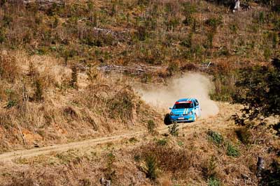 25;19-July-2009;Australia;Jimna;Mario-Czornyj;QLD;QRC;Queensland;Queensland-Rally-Championship;Renault-Clio;Steve-Allmark;Sunshine-Coast;Topshot;auto;motorsport;racing;special-stage;super-telephoto