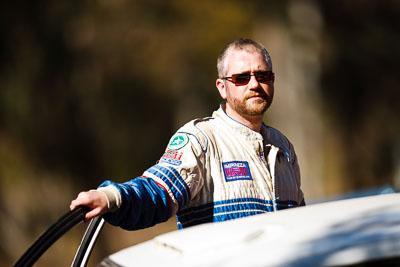 19-July-2009;Australia;Craig-Newell;Jimna;QLD;QRC;Queensland;Queensland-Rally-Championship;Sunshine-Coast;atmosphere;auto;motorsport;portrait;racing;service-centre;service-park;super-telephoto