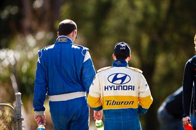 19-July-2009;Australia;Daniel-Willson;Jimna;Matthew-van-Tuinen;QLD;QRC;Queensland;Queensland-Rally-Championship;Sunshine-Coast;atmosphere;auto;motorsport;portrait;racing;service-centre;service-park;super-telephoto