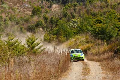 3;19-July-2009;Australia;Jimna;Matthew-Bailey;Mike-Bailey;Mitsubishi-Lancer-Evolution-IV;QLD;QRC;Queensland;Queensland-Rally-Championship;Sunshine-Coast;auto;motorsport;racing;scenery;special-stage;telephoto