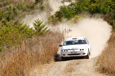 5;19-July-2009;Australia;Bob-McGowan;Ford-Falcon-XR8;Ian-Menzies;Jimna;QLD;QRC;Queensland;Queensland-Rally-Championship;Sunshine-Coast;auto;motorsport;racing;special-stage;telephoto