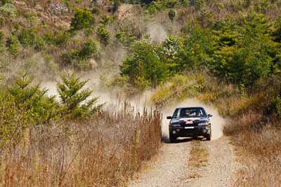 8;19-July-2009;Allan-Clunes;Australia;Gavin-Wieland;Jimna;Mazda-323-GTR;QLD;QRC;Queensland;Queensland-Rally-Championship;Sunshine-Coast;auto;motorsport;racing;scenery;special-stage;telephoto