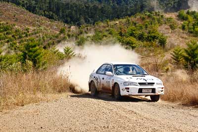 10;19-July-2009;Australia;Jimna;Lynnford-Stephenson;Mark-Neary;QLD;QRC;Queensland;Queensland-Rally-Championship;Subaru-Impreza-WRX;Sunshine-Coast;auto;motorsport;racing;special-stage;telephoto