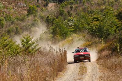 16;19-July-2009;Andrew-Rask;Australia;Donna-Rask;Jimna;Nissan-Stanza;QLD;QRC;Queensland;Queensland-Rally-Championship;Sunshine-Coast;auto;motorsport;racing;scenery;special-stage;telephoto