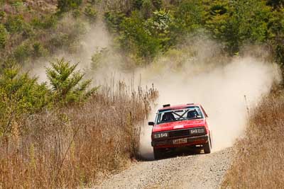 16;19-July-2009;Andrew-Rask;Australia;Donna-Rask;Jimna;Nissan-Stanza;QLD;QRC;Queensland;Queensland-Rally-Championship;Sunshine-Coast;auto;motorsport;racing;special-stage;telephoto