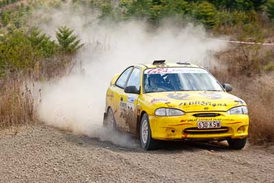 20;19-July-2009;Australia;Hyundai-Excel;Jimna;Justin-Sinclair;QLD;QRC;Queensland;Queensland-Rally-Championship;Rodney-Patman;Sunshine-Coast;auto;motorsport;racing;special-stage;telephoto