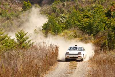 14;19-July-2009;Australia;Jimna;Nissan-Silvia-RS;QLD;QRC;Queensland;Queensland-Rally-Championship;Simon-Campbell;Steve-Kippen;Sunshine-Coast;auto;motorsport;racing;scenery;special-stage;telephoto