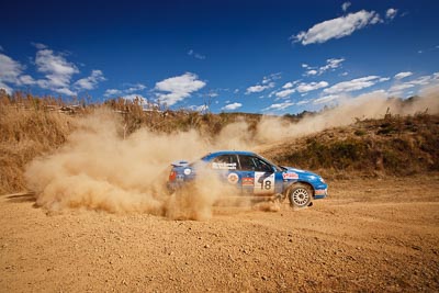 18;19-July-2009;Australia;Grant-Brecknell;James-McIntosh;Jimna;QLD;QRC;Queensland;Queensland-Rally-Championship;Subaru-Impreza;Sunshine-Coast;auto;clouds;corner;dirt;dust;gravel;motorsport;racing;scenery;sky;special-stage;wide-angle