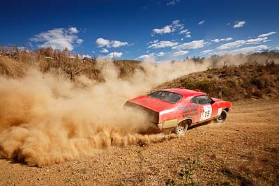 15;19-July-2009;Australia;Brad-Wedlock;Ford-Falcon-Tudor;Jimna;QLD;QRC;Queensland;Queensland-Rally-Championship;Sunshine-Coast;Viv-Gees;auto;clouds;corner;dirt;dust;gravel;motorsport;racing;scenery;sky;special-stage;wide-angle