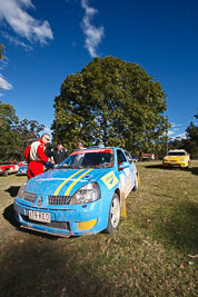 20;25;19-July-2009;Australia;Hyundai-Excel;Jimna;Justin-Sinclair;Mario-Czornyj;QLD;QRC;Queensland;Queensland-Rally-Championship;Renault-Clio;Rodney-Patman;Steve-Allmark;Sunshine-Coast;atmosphere;auto;motorsport;racing;scenery;service-centre;service-park;sky;wide-angle