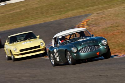 34;1959-Austin-Healey-3000;24-July-2009;Australia;Brian-Duffy;FOSC;Festival-of-Sporting-Cars;Group-S;NSW;Narellan;New-South-Wales;Oran-Park-Raceway;auto;classic;historic;motion-blur;motorsport;racing;super-telephoto;vintage