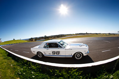 98;1966-Ford-Mustang;24-July-2009;Australia;Bob-Cox;FOSC;Festival-of-Sporting-Cars;Group-N;Historic-Touring-Cars;NSW;Narellan;New-South-Wales;Oran-Park-Raceway;auto;classic;fisheye;historic;motorsport;racing;vintage