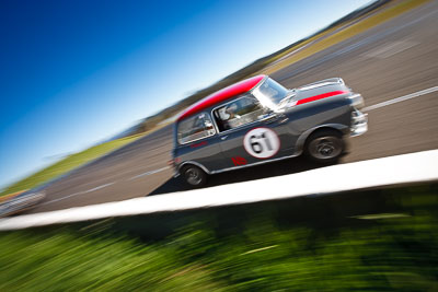 61;1964-Morris-Cooper-S;25-July-2009;Australia;DJW61;David-Wheatley;FOSC;Festival-of-Sporting-Cars;Group-N;Historic-Touring-Cars;NSW;Narellan;New-South-Wales;Oran-Park-Raceway;auto;classic;historic;motion-blur;motorsport;racing;vintage;wide-angle