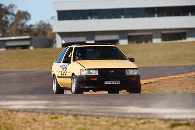 289;1983-Toyota-Sprinter;25-July-2009;Australia;CRA19X;Craig-Haack;FOSC;Festival-of-Sporting-Cars;NSW;Narellan;New-South-Wales;Oran-Park-Raceway;Regularity;auto;motorsport;racing;super-telephoto