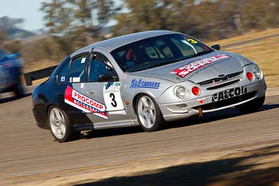 3;1998-Ford-Falcon-AU;25-July-2009;Australia;FOSC;Festival-of-Sporting-Cars;Improved-Production;NSW;Narellan;New-South-Wales;Oran-Park-Raceway;Sam-Maio;auto;motion-blur;motorsport;racing;super-telephoto
