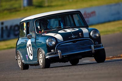 13;1964-Morris-Cooper-S;25-July-2009;Australia;FOSC;Festival-of-Sporting-Cars;Group-N;Historic-Touring-Cars;Ken-Lee;NSW;Narellan;New-South-Wales;Oran-Park-Raceway;auto;classic;historic;motorsport;racing;super-telephoto;vintage