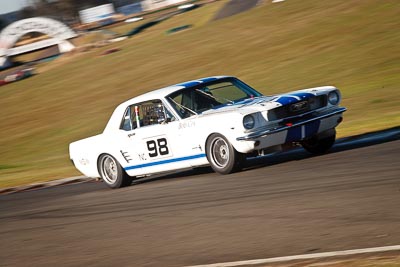 98;1966-Ford-Mustang;25-July-2009;Australia;Bob-Cox;FOSC;Festival-of-Sporting-Cars;Group-N;Historic-Touring-Cars;NSW;Narellan;New-South-Wales;Oran-Park-Raceway;auto;classic;historic;motion-blur;motorsport;racing;telephoto;vintage