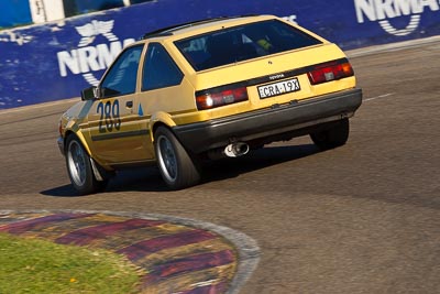 289;1983-Toyota-Sprinter;25-July-2009;Australia;CRA19X;Craig-Haack;FOSC;Festival-of-Sporting-Cars;NSW;Narellan;New-South-Wales;Oran-Park-Raceway;Regularity;auto;motorsport;racing;super-telephoto