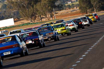 64;7;86;1974-Mazda-808;1982-Mazda-RX‒7;2000-Honda-Integra-Type-R;25-July-2009;Australia;Christy-Stevens;FOSC;Festival-of-Sporting-Cars;Ian-MaCrae;Improved-Production;NSW;Narellan;New-South-Wales;Oran-Park-Raceway;Richard-Mork;auto;motorsport;racing;super-telephoto